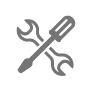 An icon of a screwdriver and a wrench.